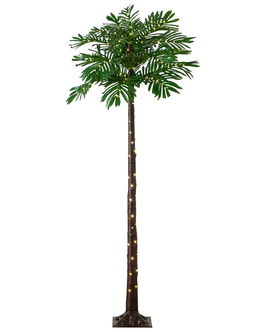 6ft UV-Resistant Lighted Palm Tree with 206 LED Lights - Green