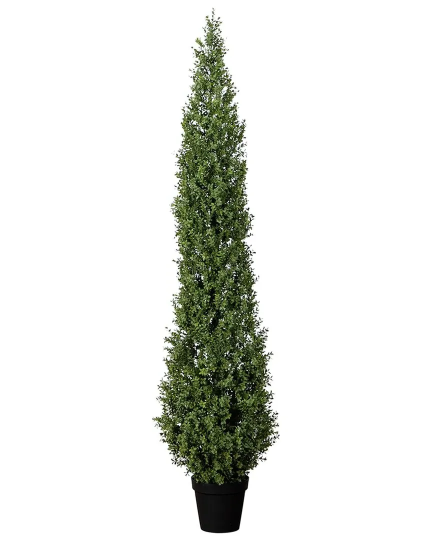 7ft Artificial Boxwood Topiary Tree - Green