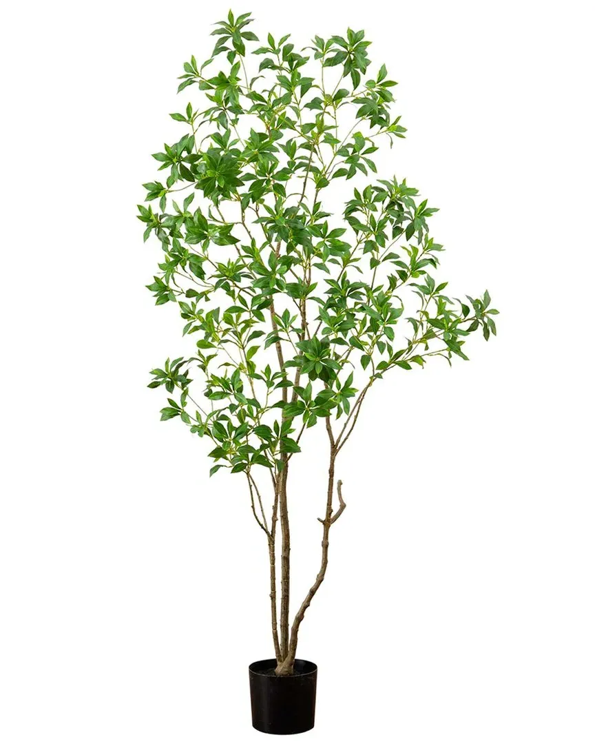 7ft Artificial Japanese Pieris Tree with Real Touch Leaves - Green