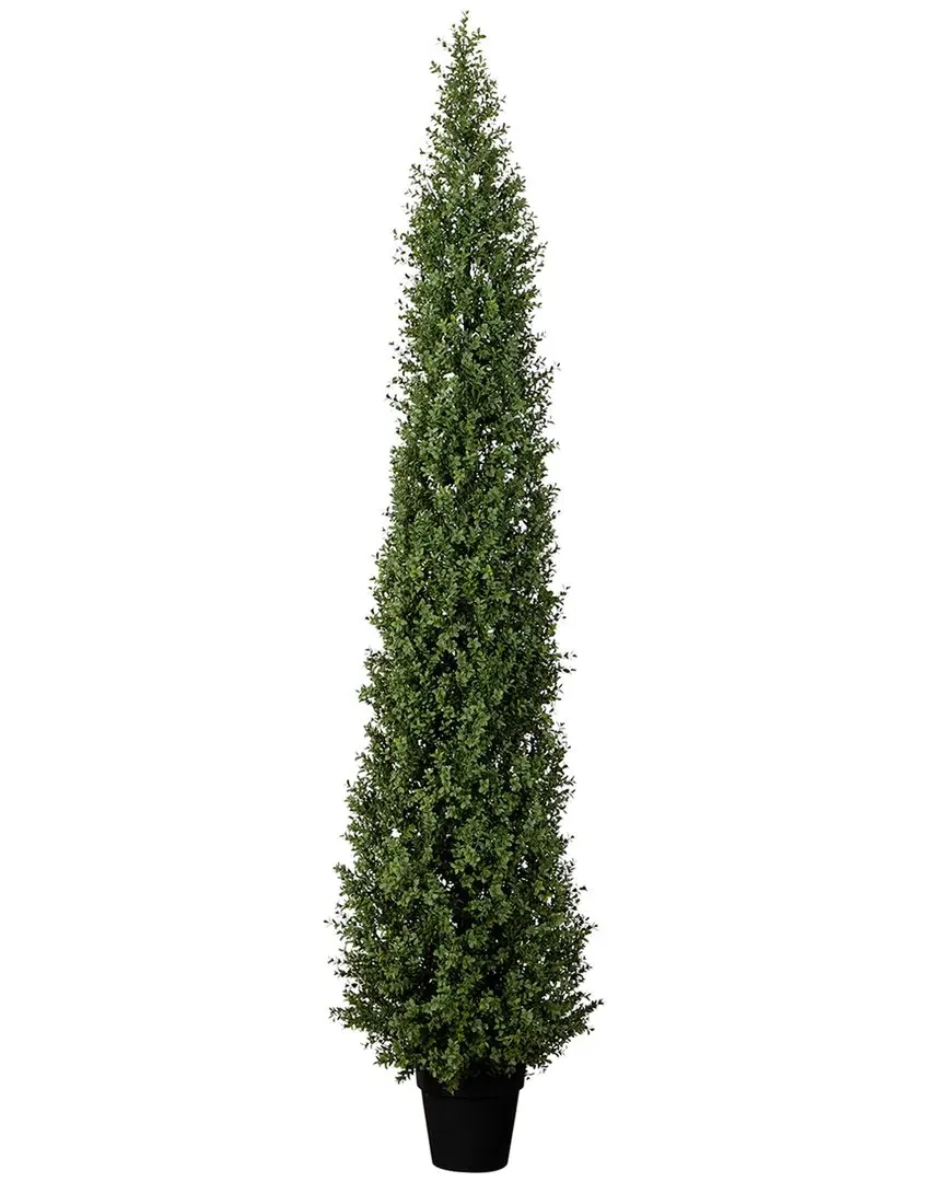 8ft Artificial Boxwood Topiary Tree - Green