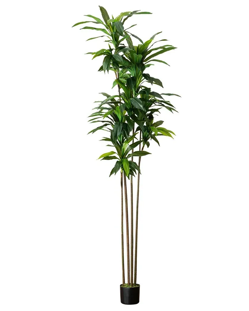 8ft Artificial Dracaena Tree with Real Touch Leaves - Green