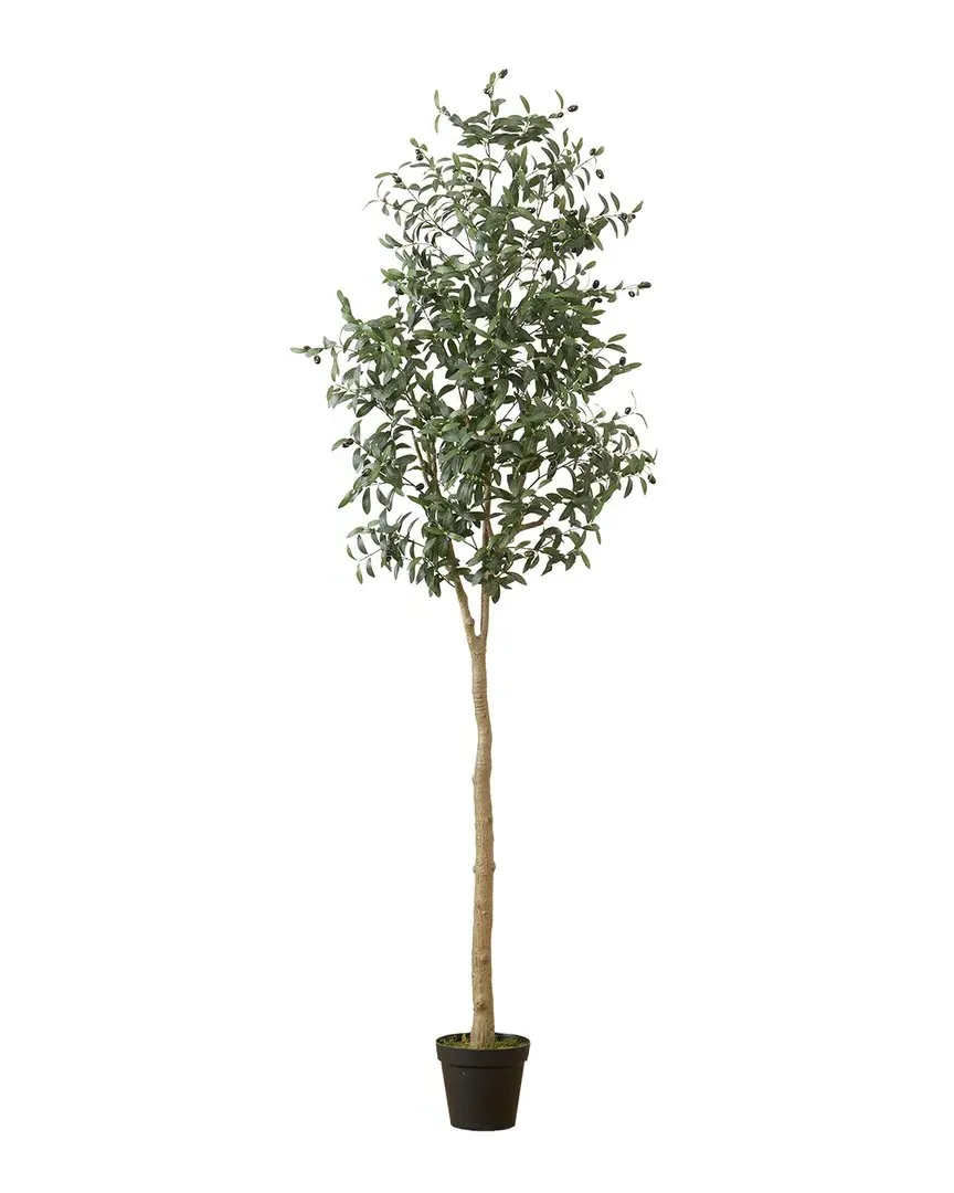 8ft Artificial Olive Tree - Green