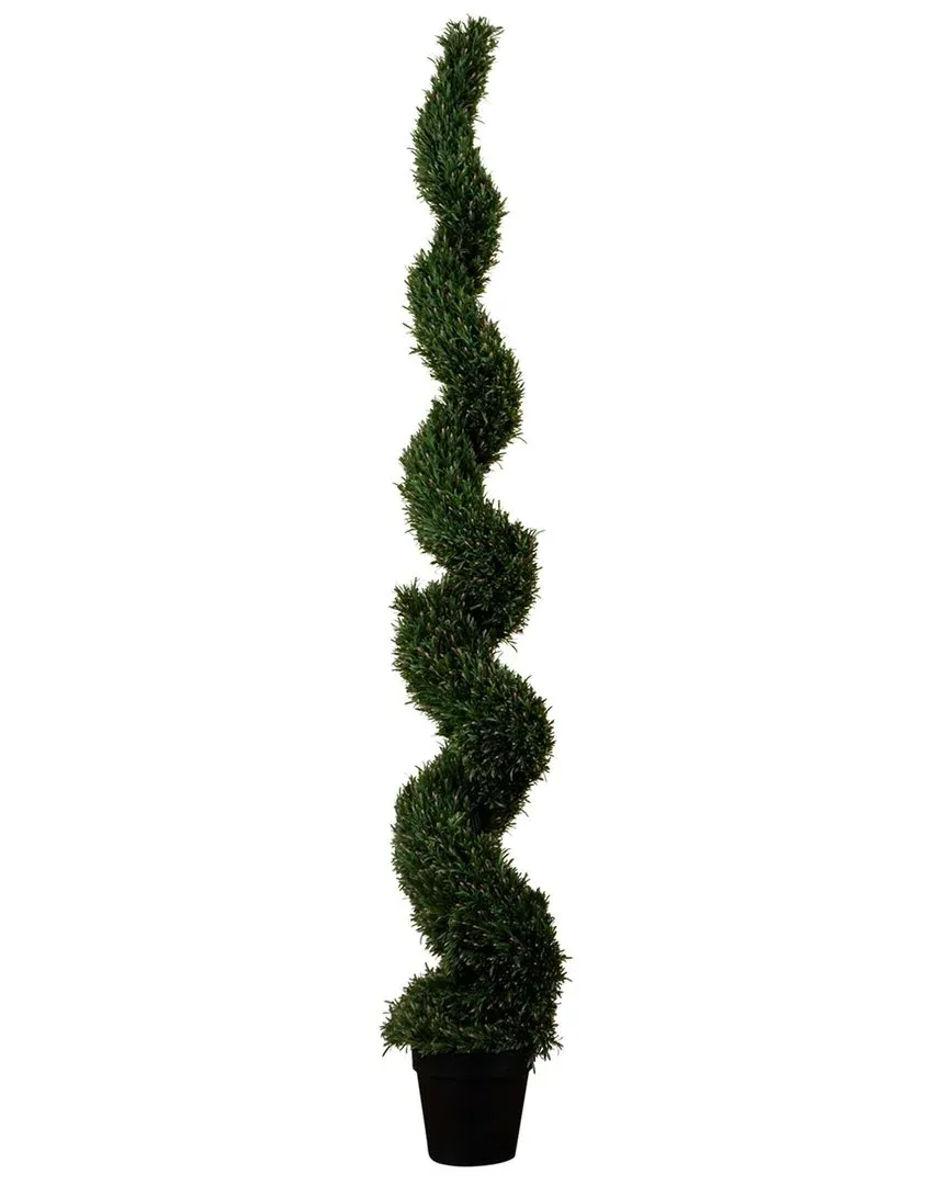 8ft Artificial Rosemary Spiral Topiary Tree - Green