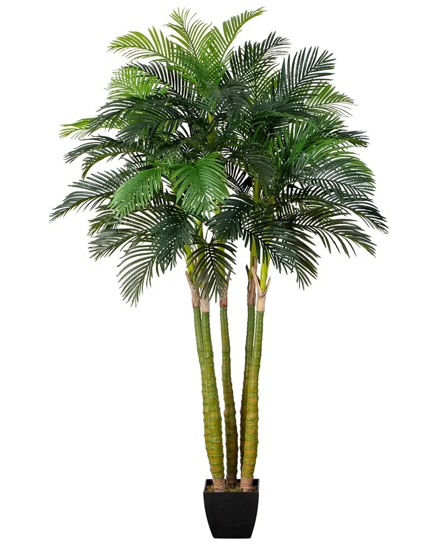 9.5ft Giant Five Stalk Artificial Areca Palm Tree - Green