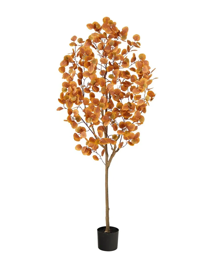 Autumn Eucalyptus Artificial Tree 6ft - Orange image