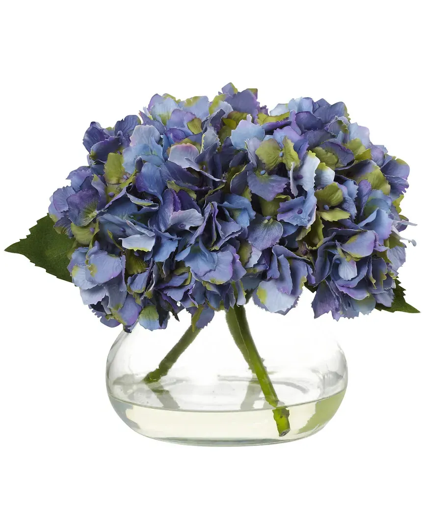 Blooming Hydrangea with Vase - Blue image