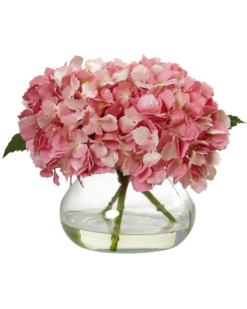 Blooming Hydrangea with Vase - Pink