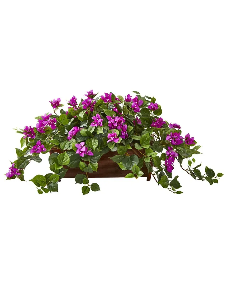Bougainvillea Artificial Plant in Decorative Planter - Purple
