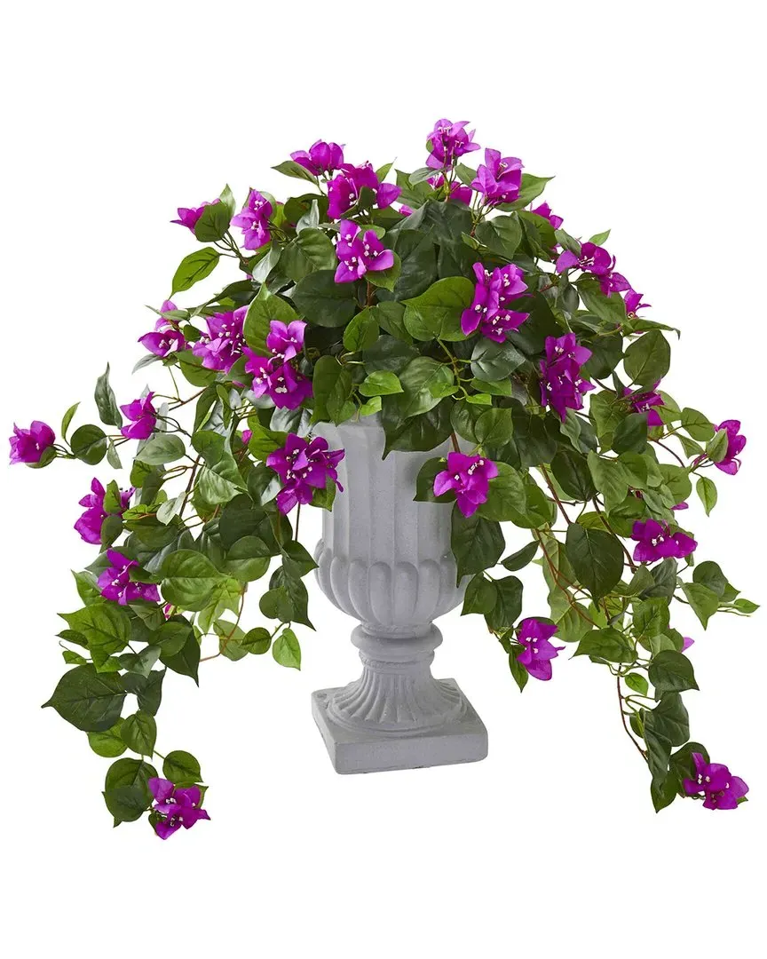 Bougainvillea Artificial Plant in Decorative Urn - Purple image