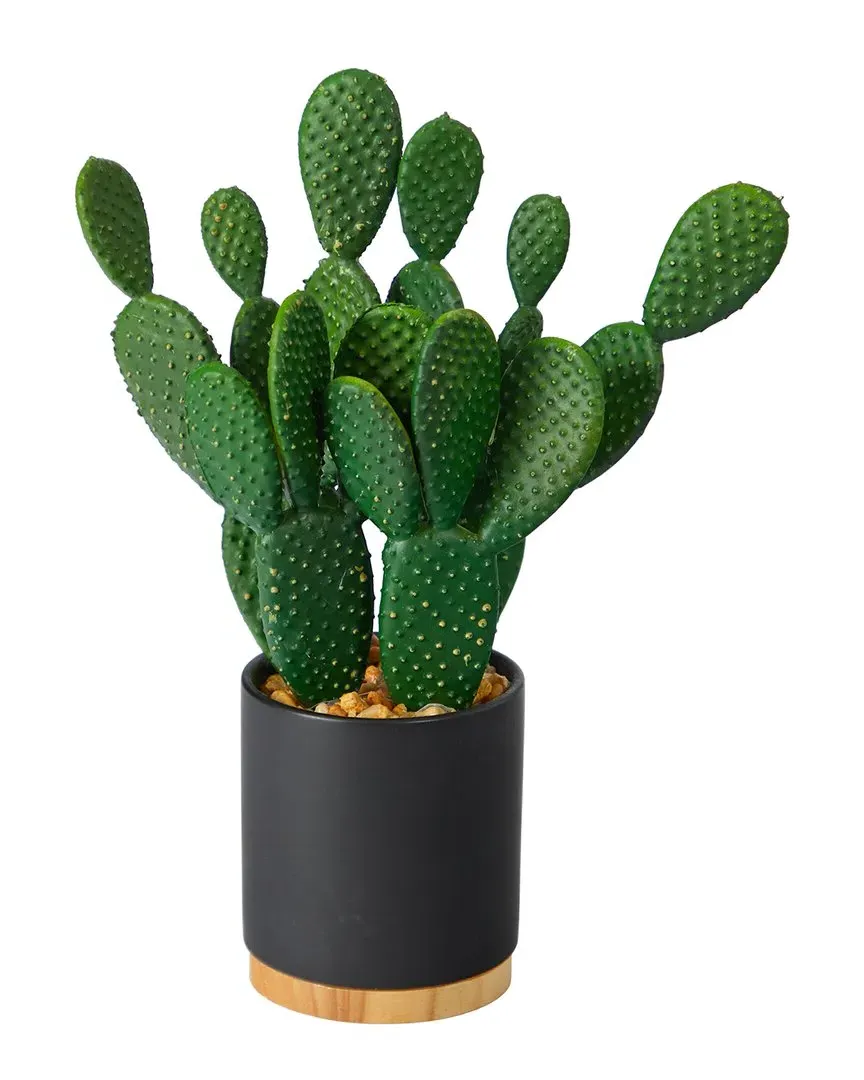 Cactus Succulent Artificial Plant in Planter - Green image