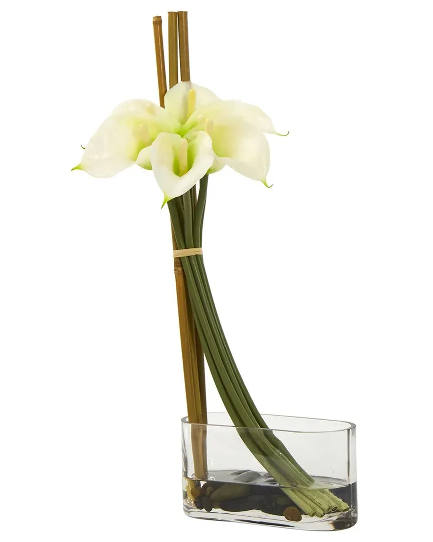 Calla Lily with Bamboo Artificial Arrangement - Cream image