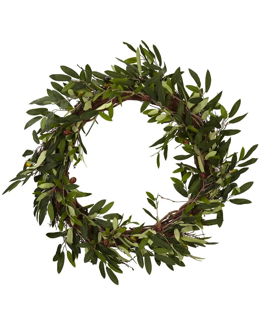 Nearly Natural Olive Wreath - Green image