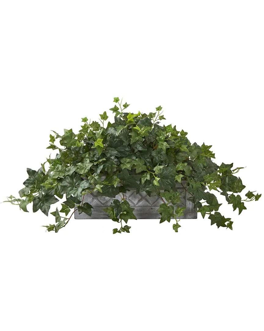 Puff Ivy Artificial Plant in Stone Planter - Red