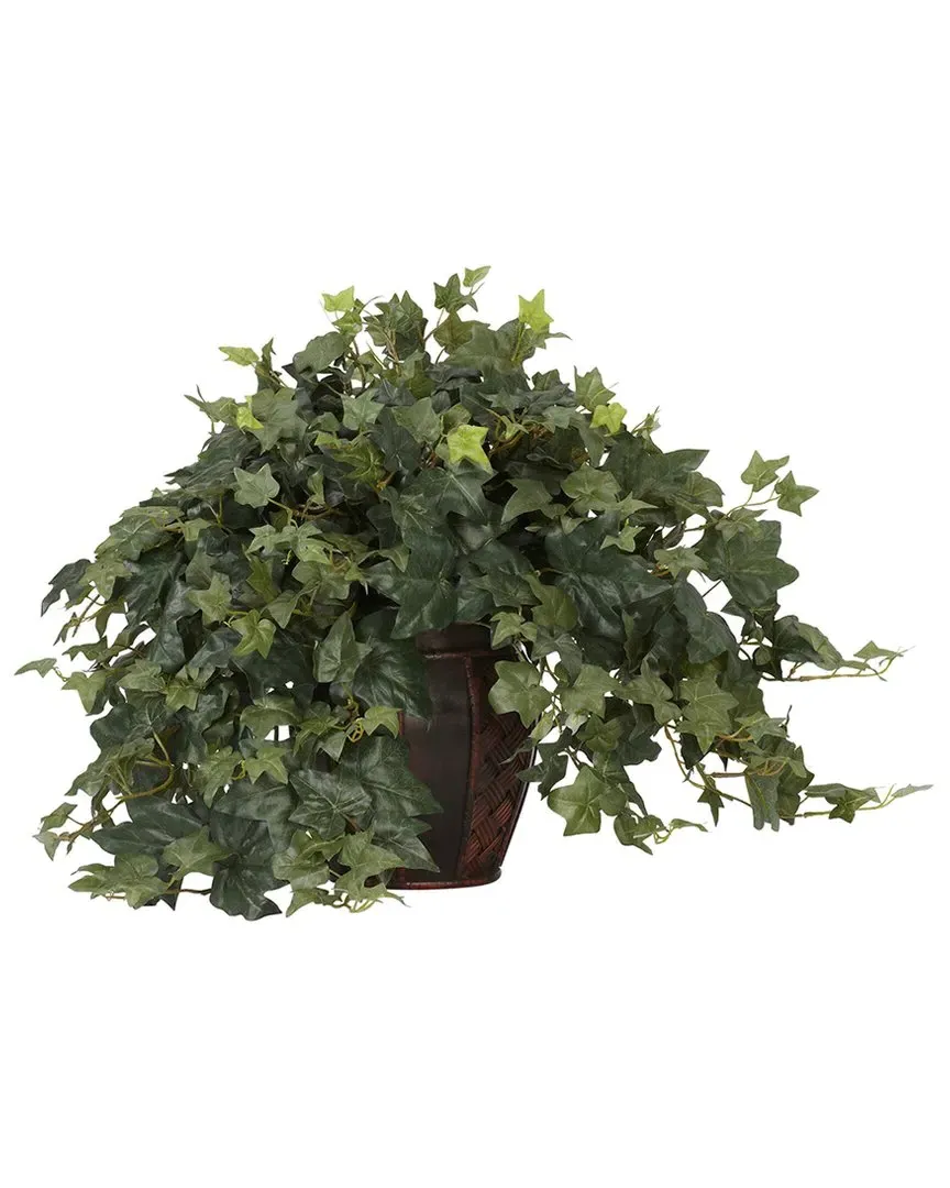 Puff Ivy with Decorative Vase - Green