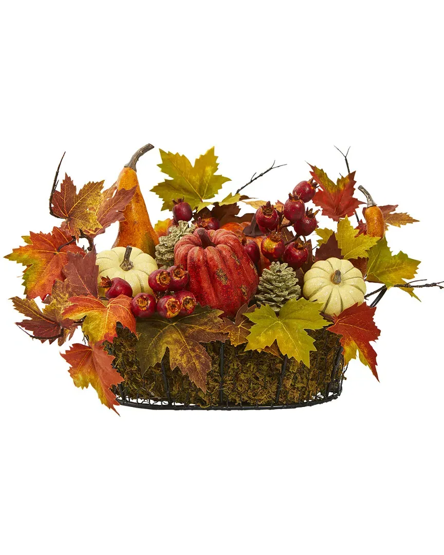 Pumpkin Gourd Berry Maple Leaf Artificial Arrangement