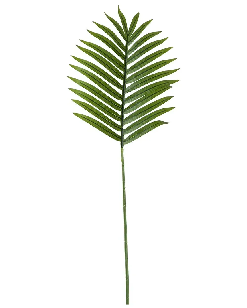 Set of Three 33in Artificial Palm Frond Stems - Green image