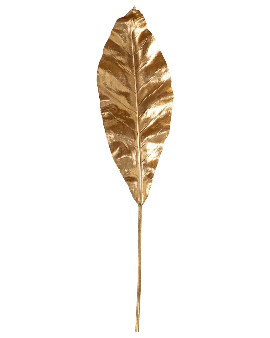Set of Three 42in Artificial Palm Stems - Gold