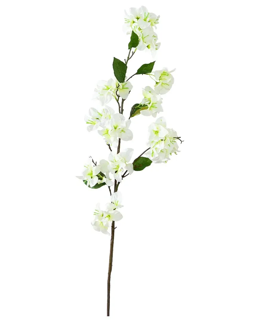 Set of Three 47in Artificial Bougainvillea Flower Stems - Cream