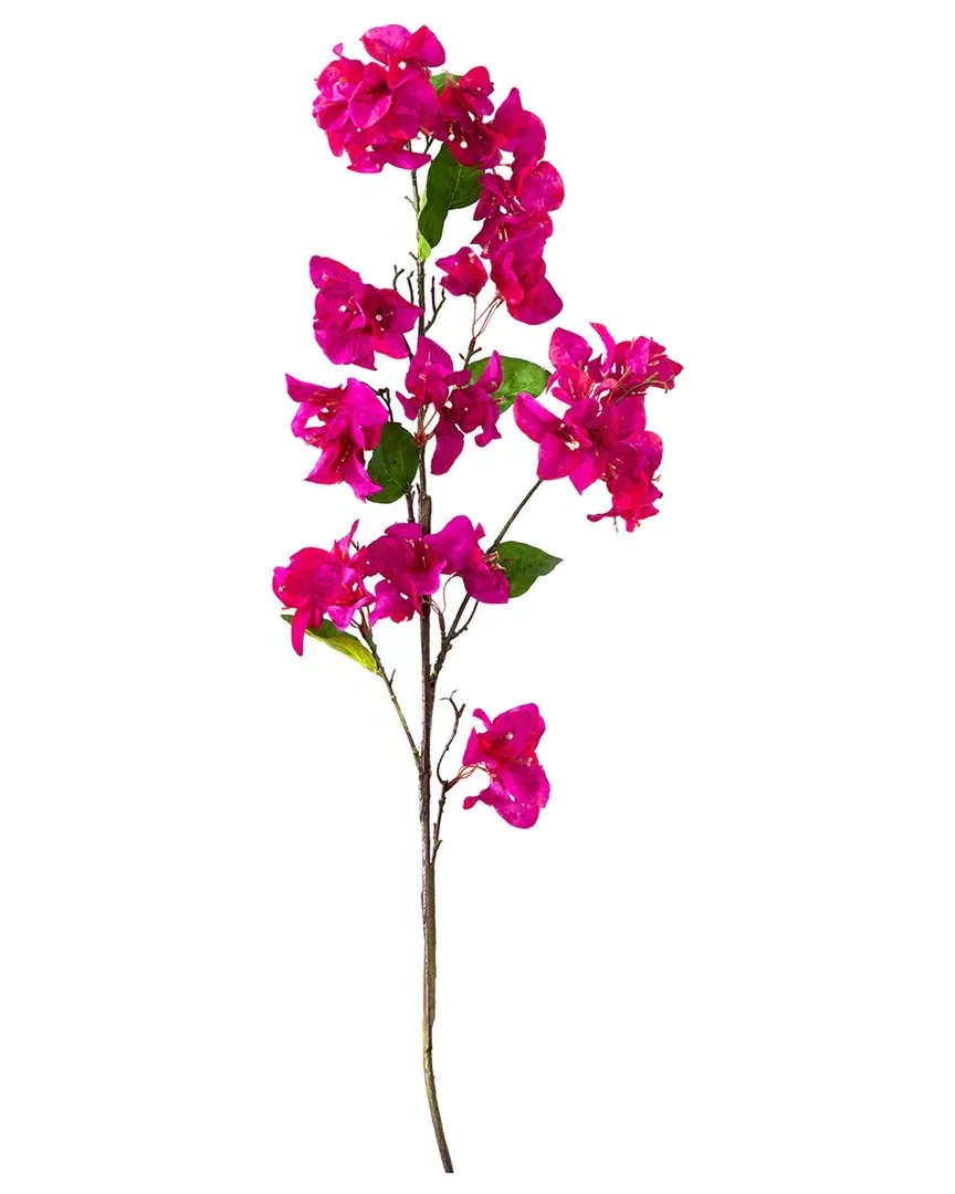 Set of Three 47in Artificial Bougainvillea Flower Stems - Purple
