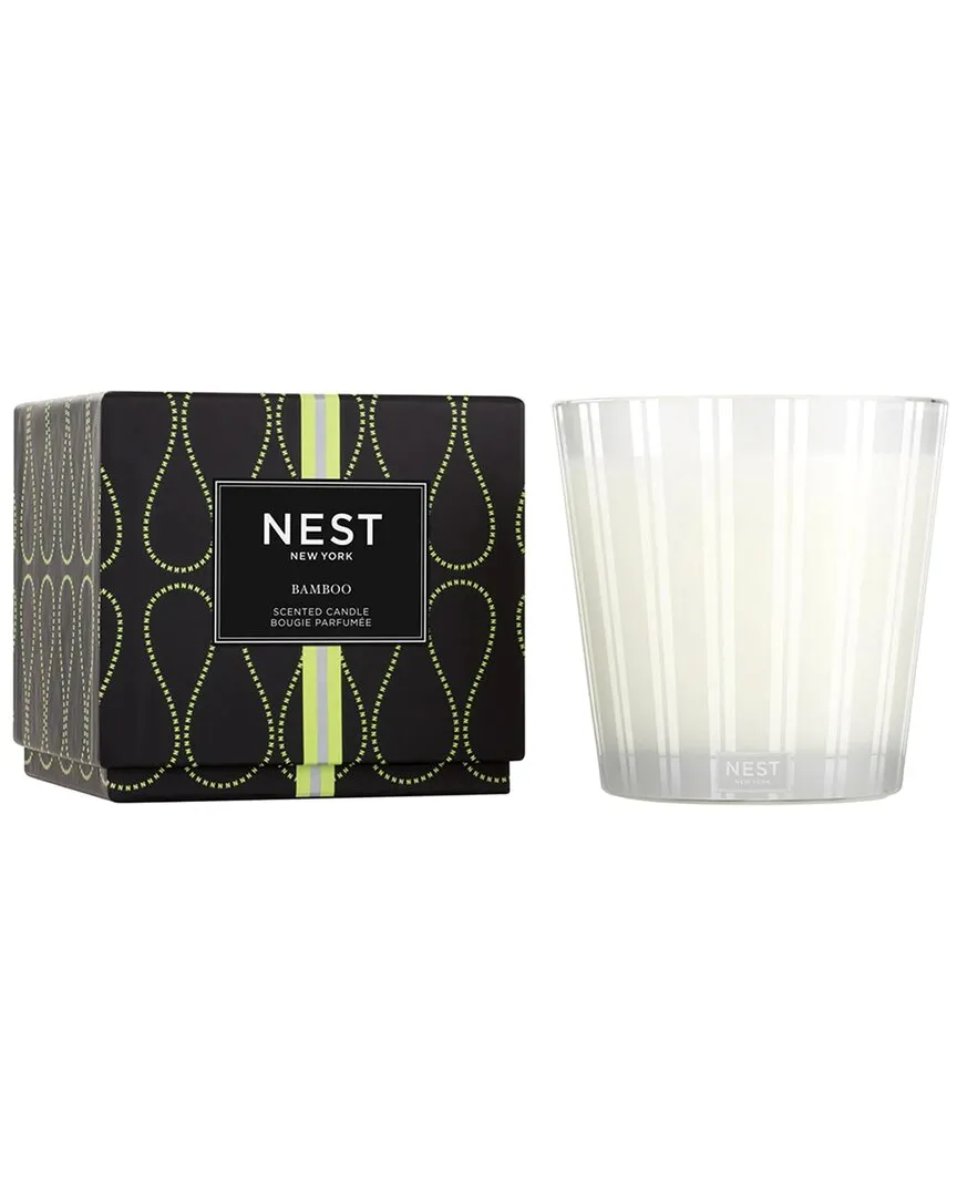 Bamboo 3-Wick Candle - White image