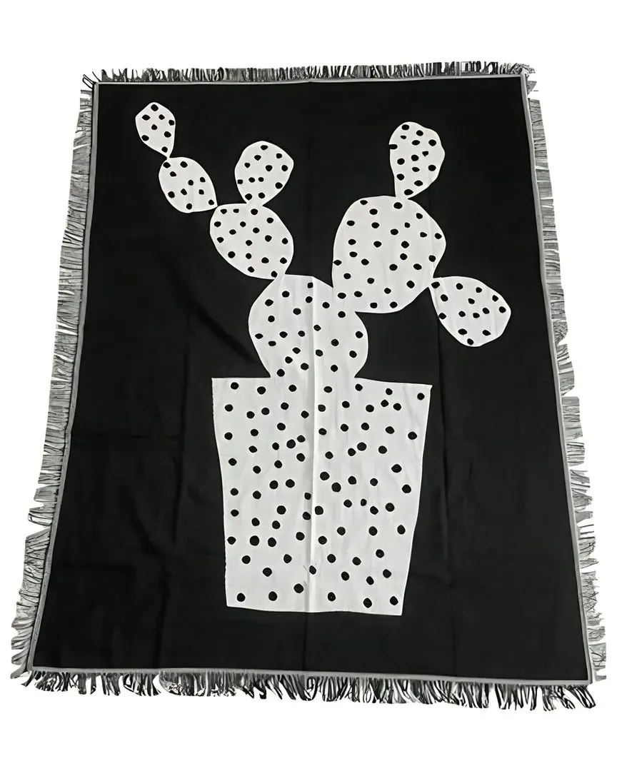 Cactus Tapestry - Black, White image