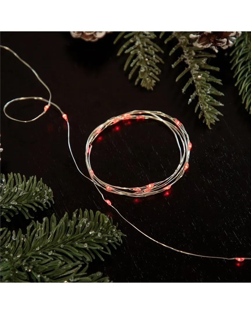 100ct LED Micro Fairy Lights on 16ft Copper Wire - Red