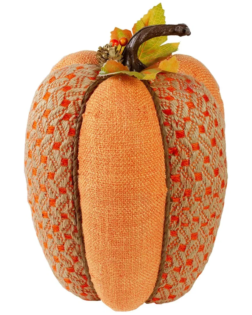10.5in Tall Pumpkin Decoration - Orange, Fabric