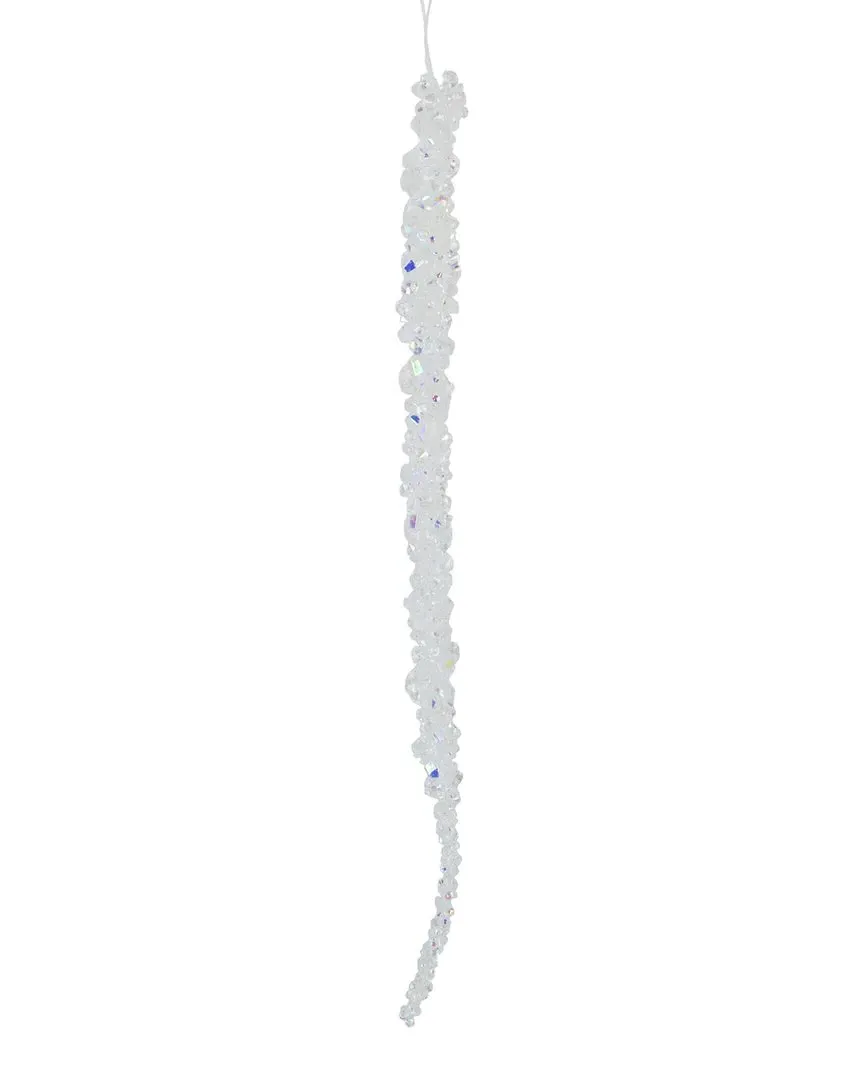 12in Icicle Christmas Ornament - Clear, Plastic image