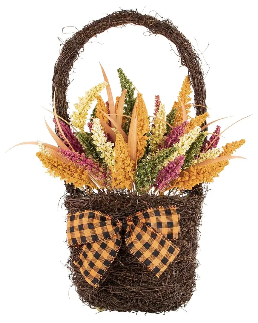 22in Autumn Harvest Hanging Basket - Orange, Twig image