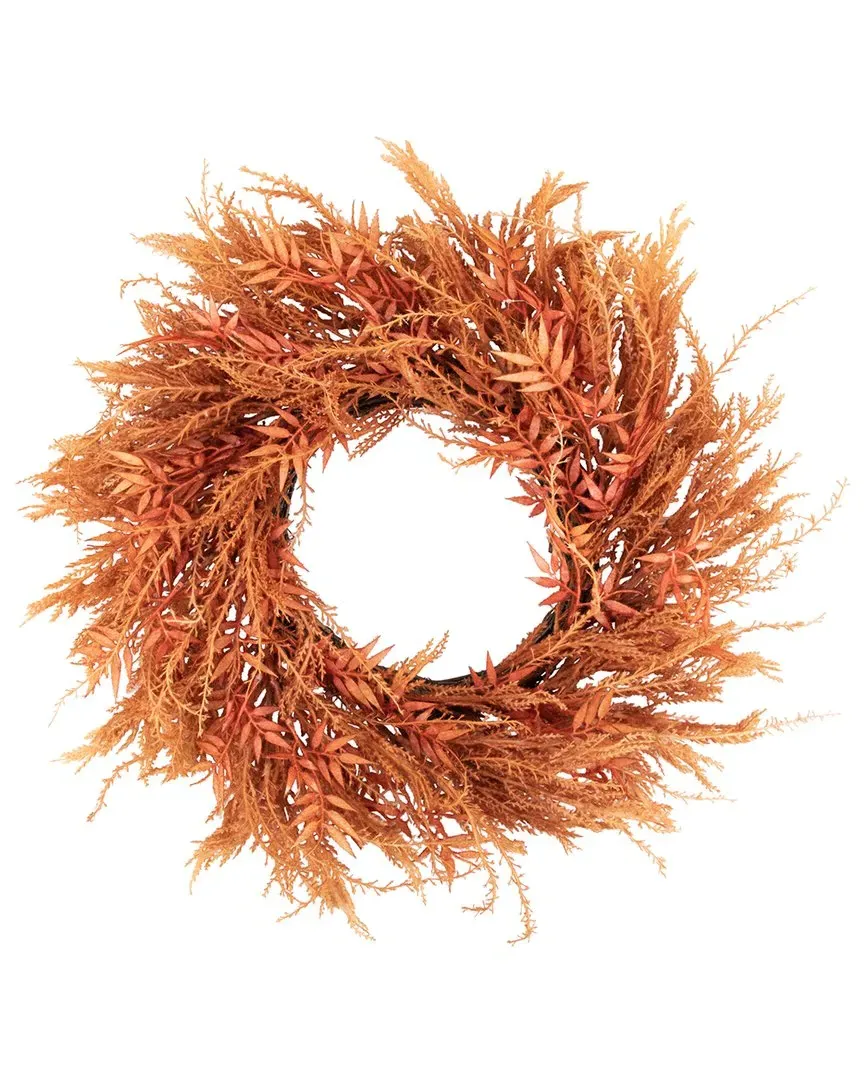 24-Inch Peachy Pampas Grass Wreath - Pink