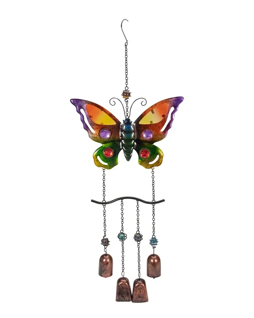 24in Butterfly Outdoor Garden Windchime - Purple, Metal image