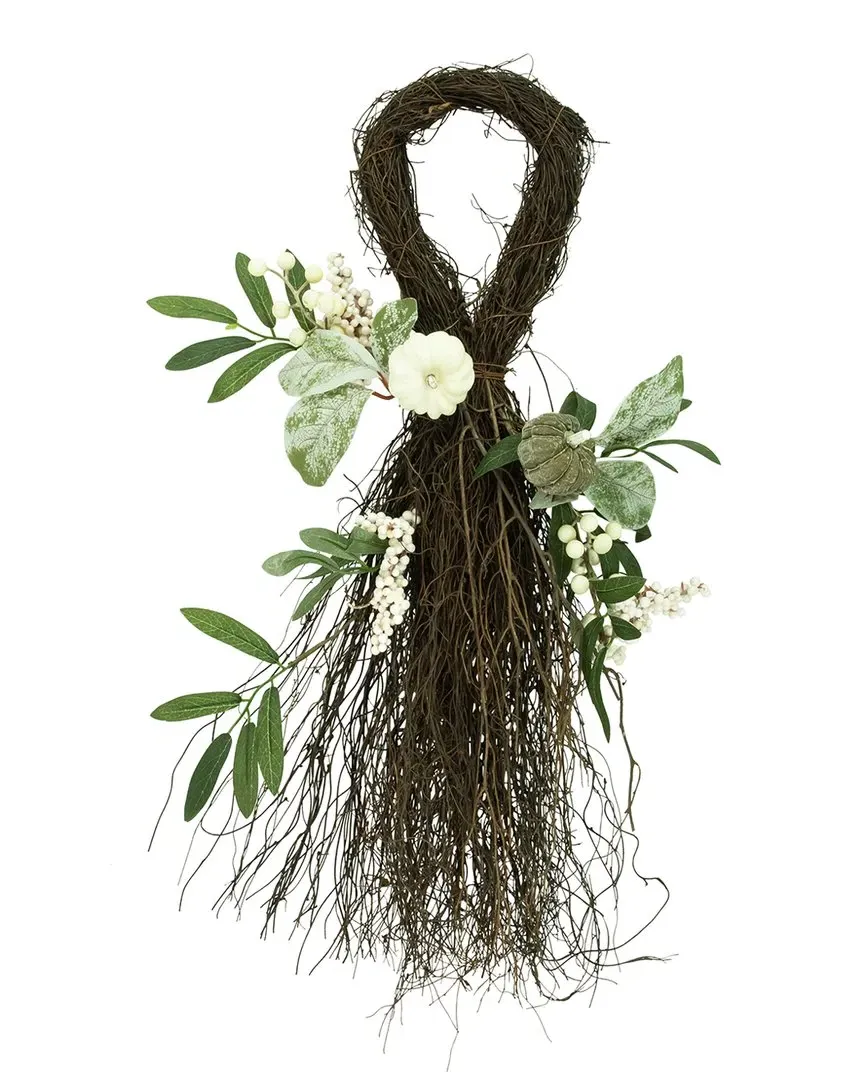 24in Pumpkins and Berries Artificial Fall Harvest Garland - Brown image