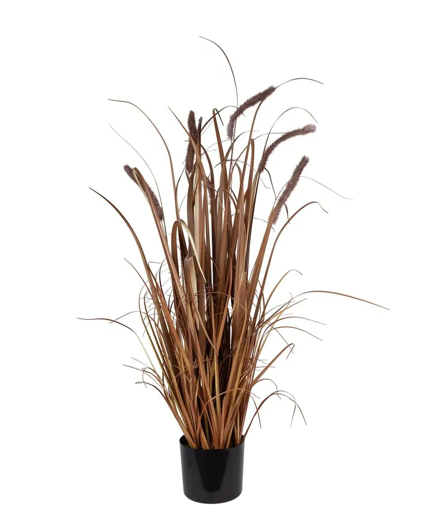 40in Potted Artificial Onion Grass Plant - Brown
