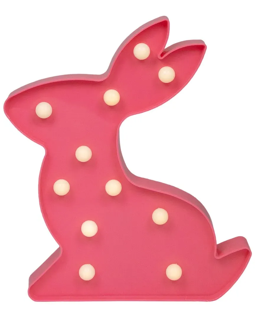 9.5in LED Easter Bunny Marquee Wall Sign - Pink image