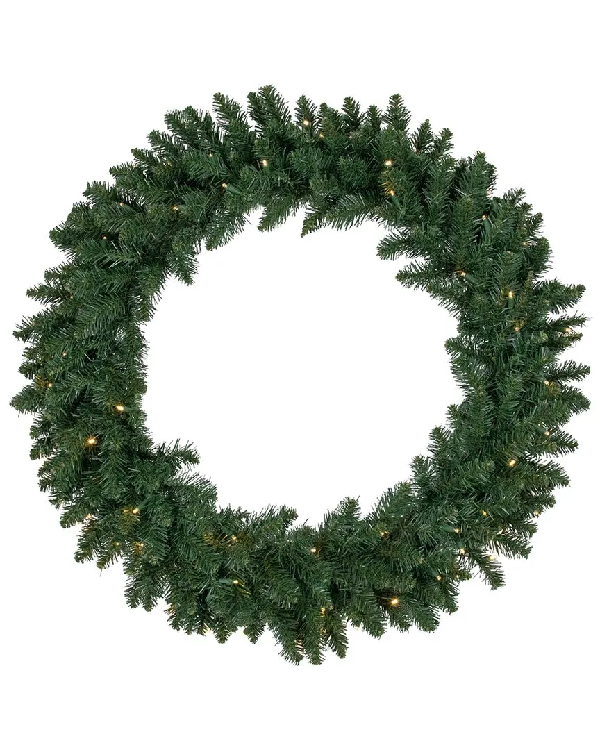 Buffalo Fir Pre-Lit Artificial Christmas Wreath - Green