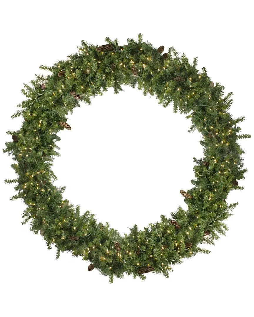 Dakota Pine Pre-Lit Christmas Wreath - 72-in, Green