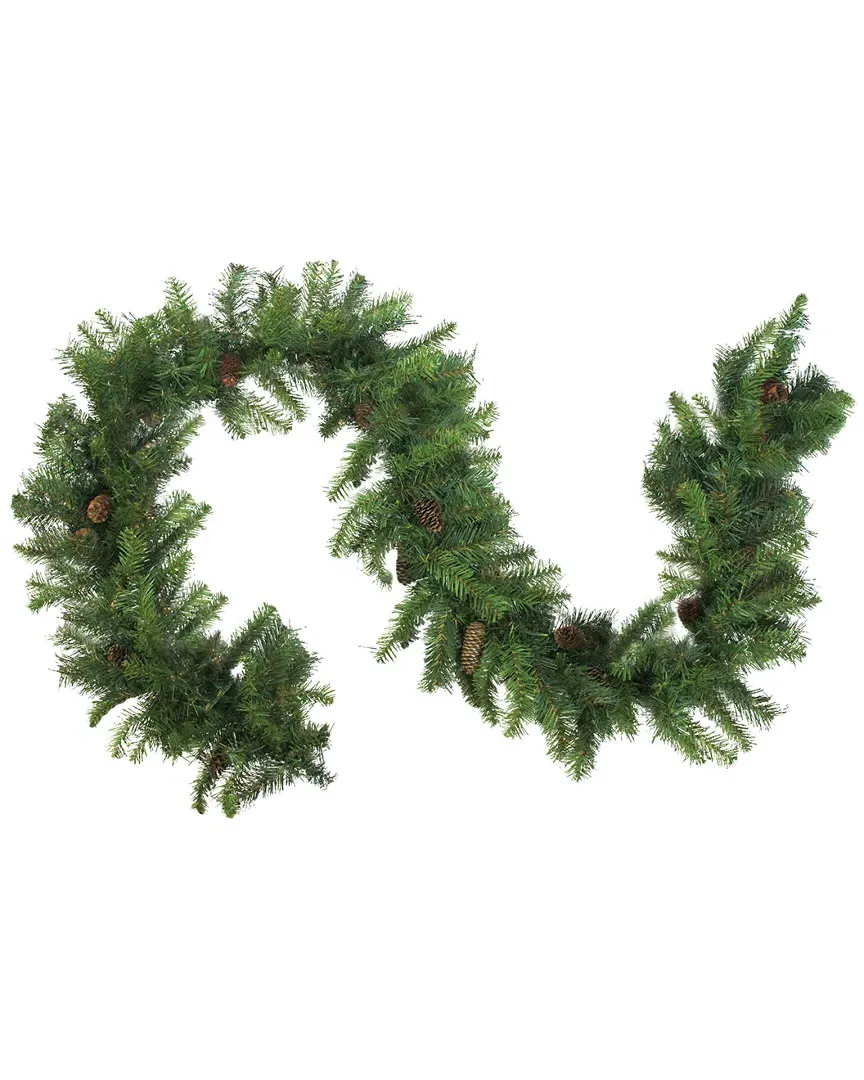 Dakota Red Pine Christmas Garland with Pine Cones - Green image