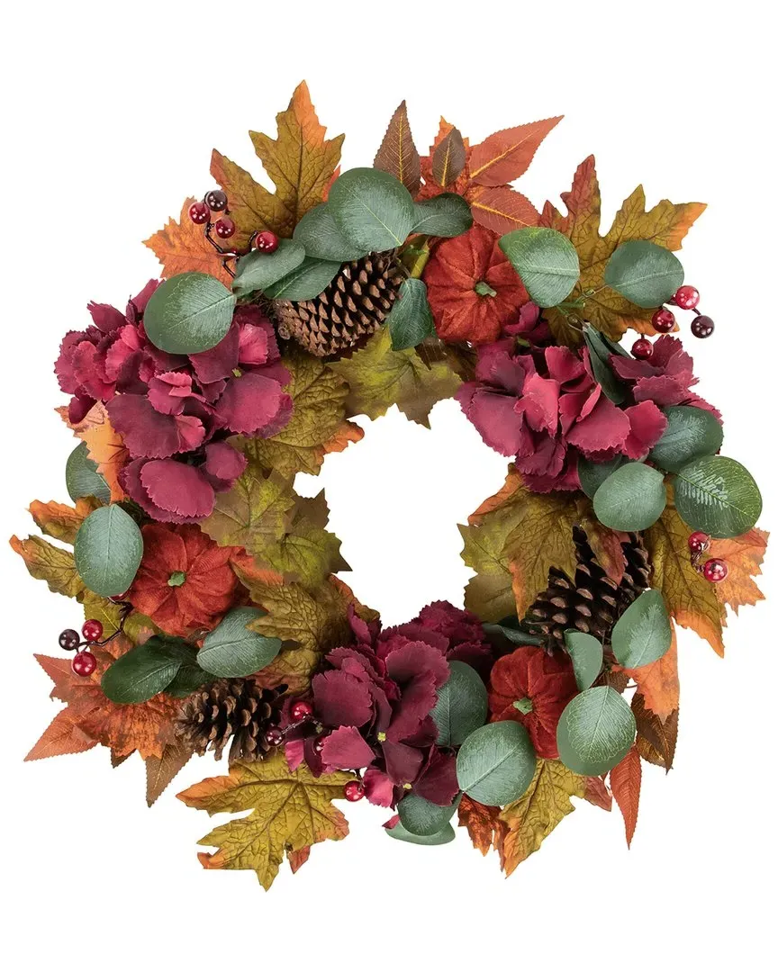 Fall Harvest Artificial Floral Wreath - Green