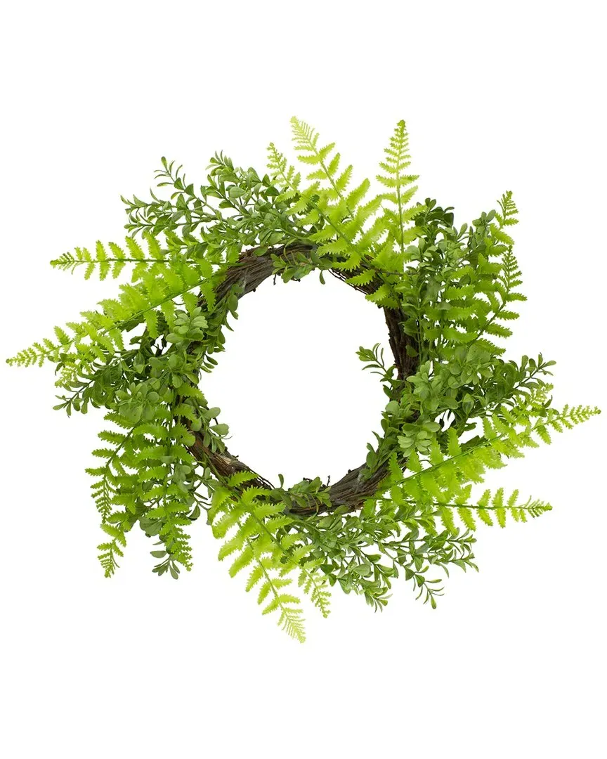 Fern Leaf Springtime Wreath - Green image
