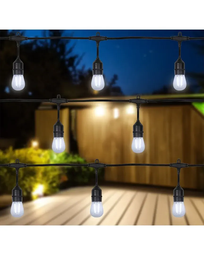 LED S14 Patio String Lights - Clear image