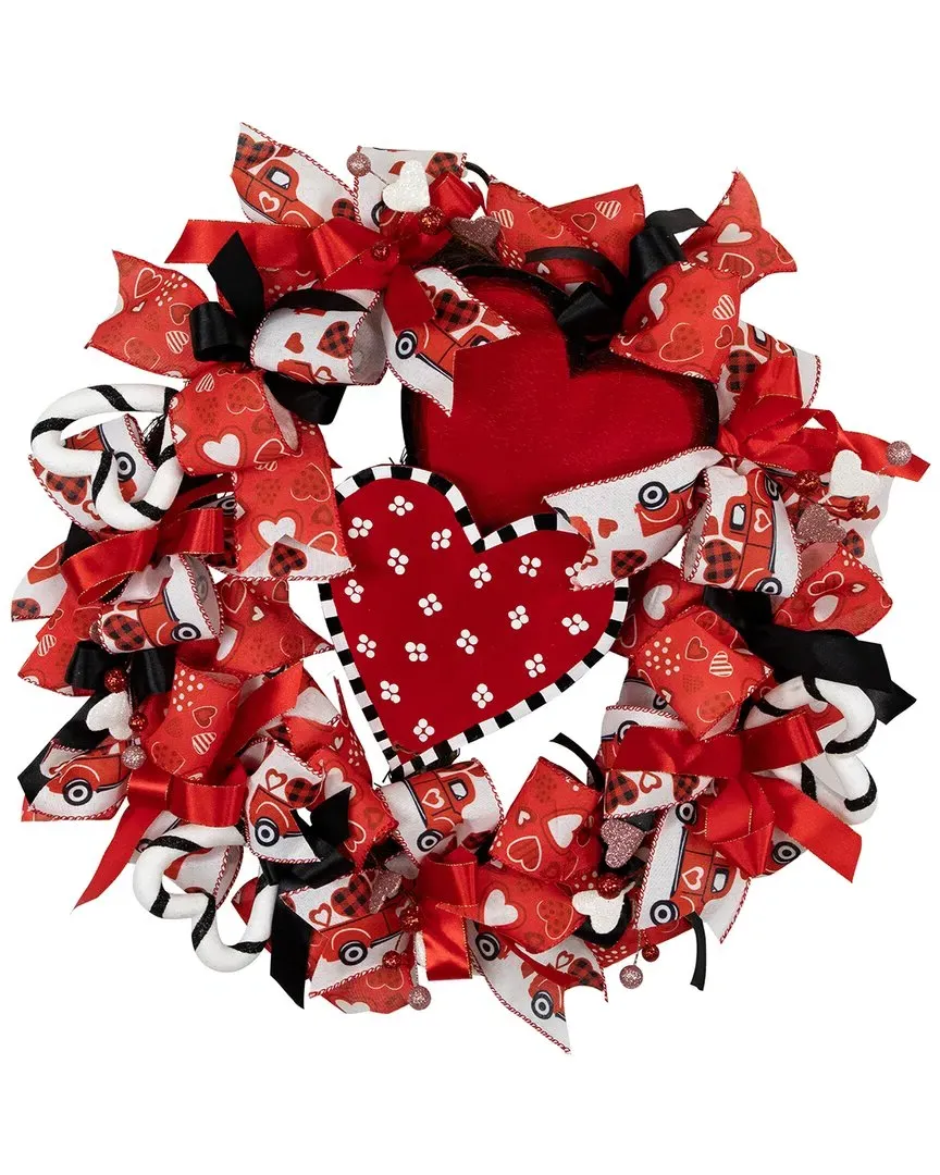 Ribbon & Twig Valentine's Day Wreath - Red image