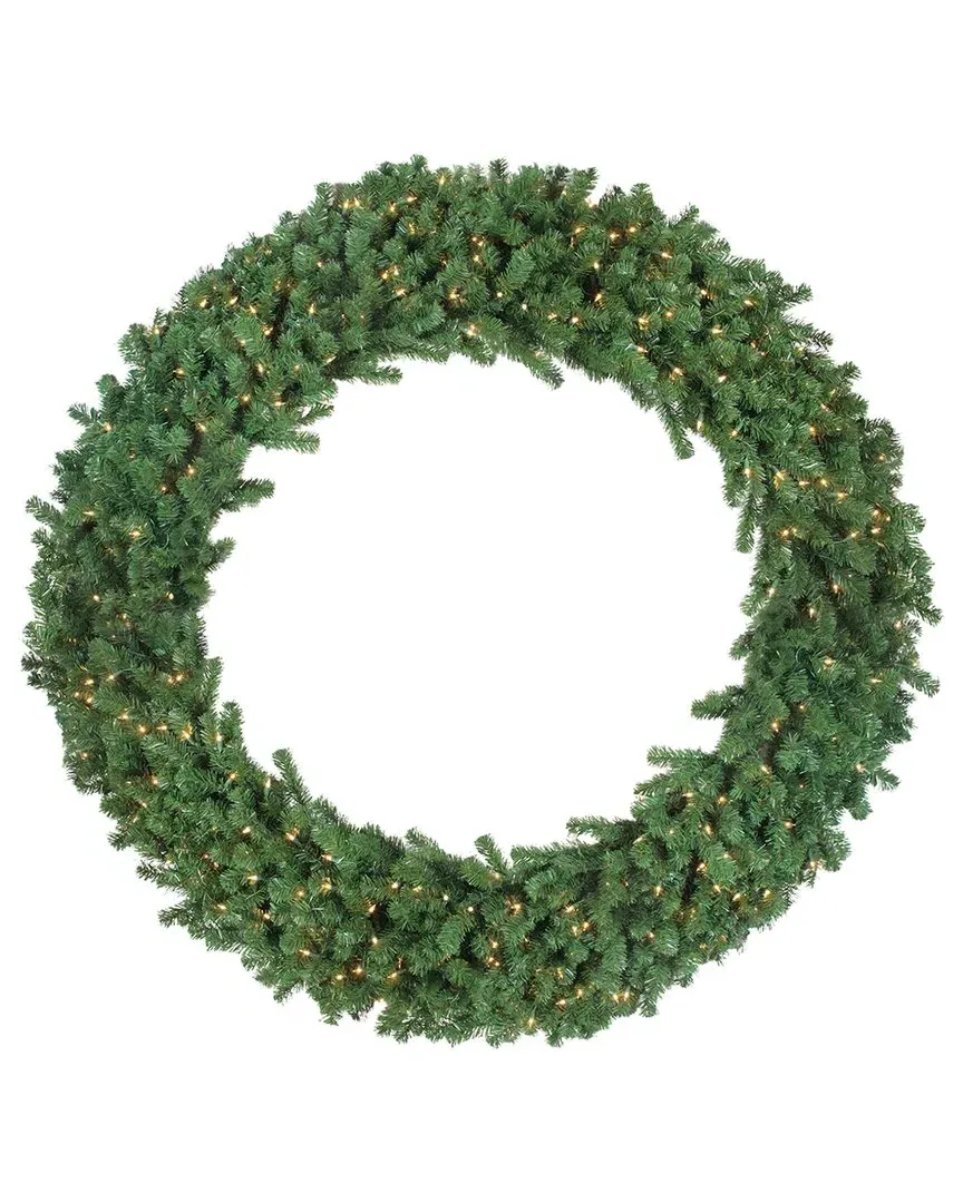 Windsor Pine Christmas Wreath with Lights - Green