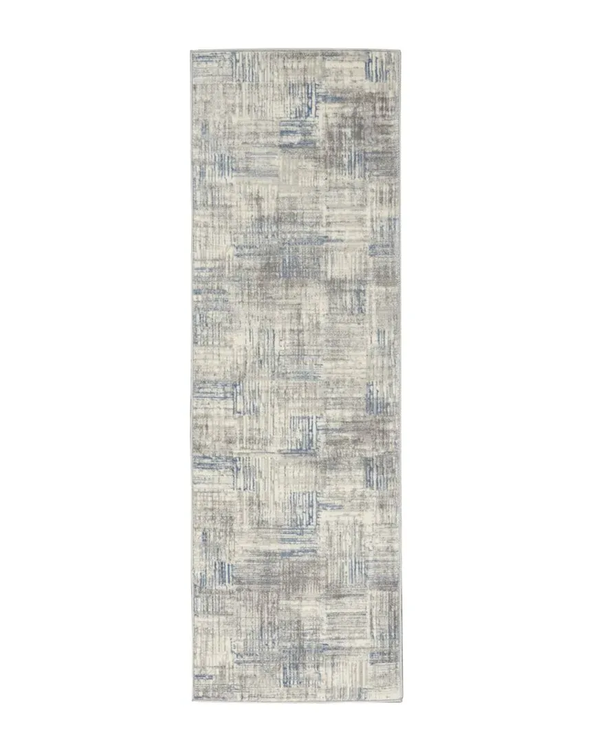 Solace Area Rug with Distressed Finish - Ivory, Polyester