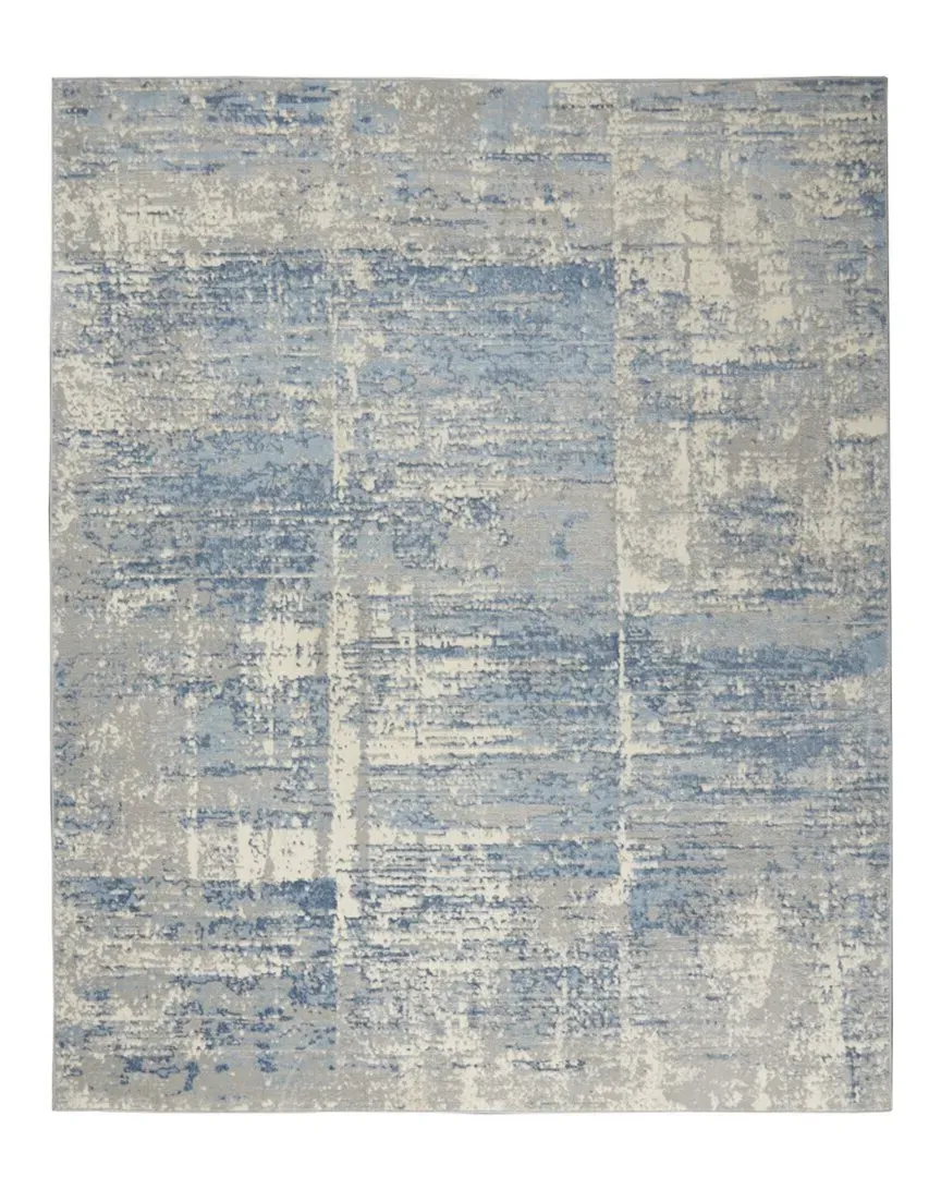Solace Area Rug with Distressed Finish - Ivory, Polyester
