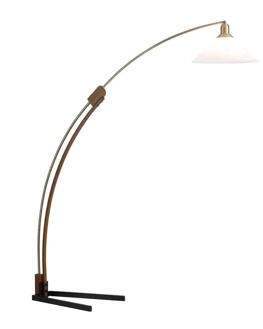 Melmar Arc Floor Lamp with Dimmer Switch - Weathered Brass