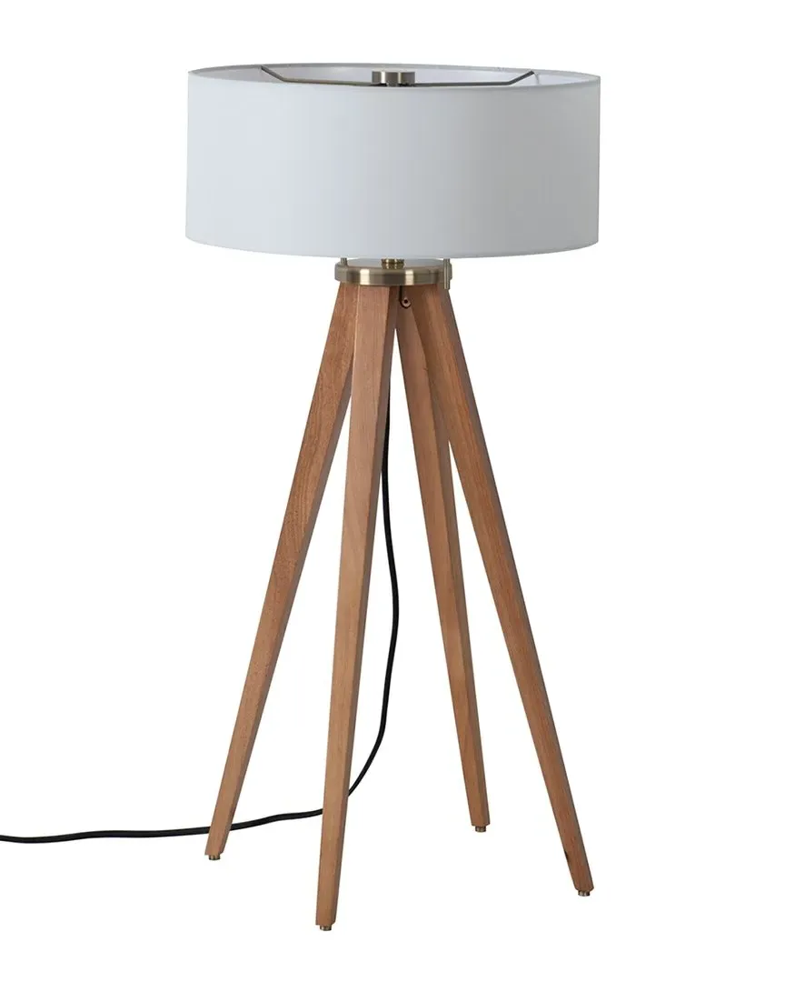 Quattro Table Lamp - Natural Ash, Brass