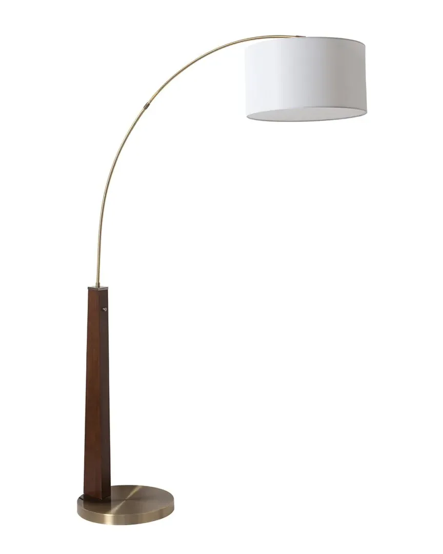 Taper Arc Floor Lamp - Walnut, Weathered Brass image