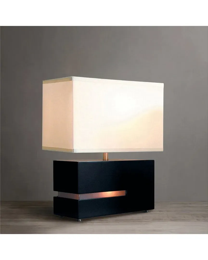 Zen Reclining Table Lamp with Nightlight - Espresso, Brushed Nickel image