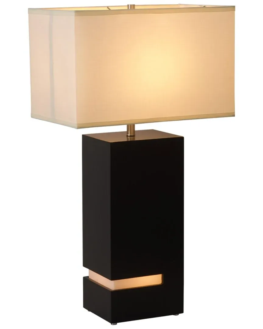 Zen Standing Table Lamp with Night Light - Espresso, Wood