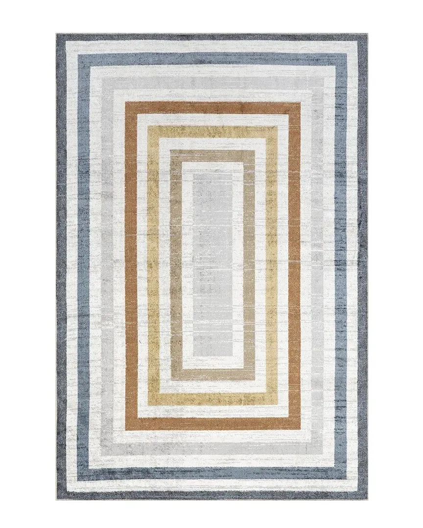 Alienor SpinClean Striped Machine Washable Rug - Multicolor image